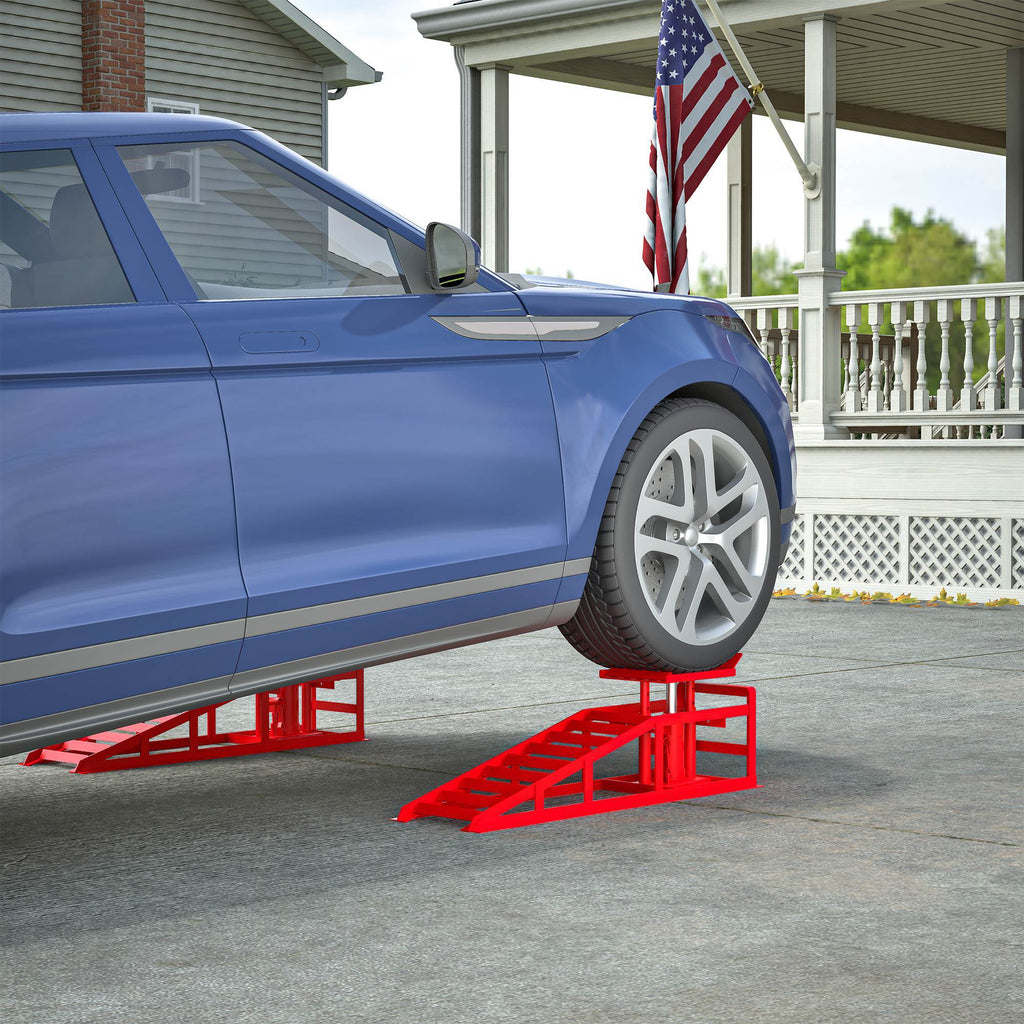 2 Pack Hydraulic 5 Tonne Hydraulic Vehicle Service Ramps