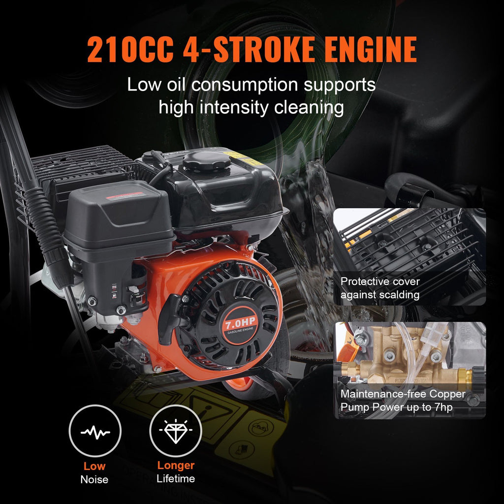 Industrial Gas Pressure Washer 3600 PSI & 7HP