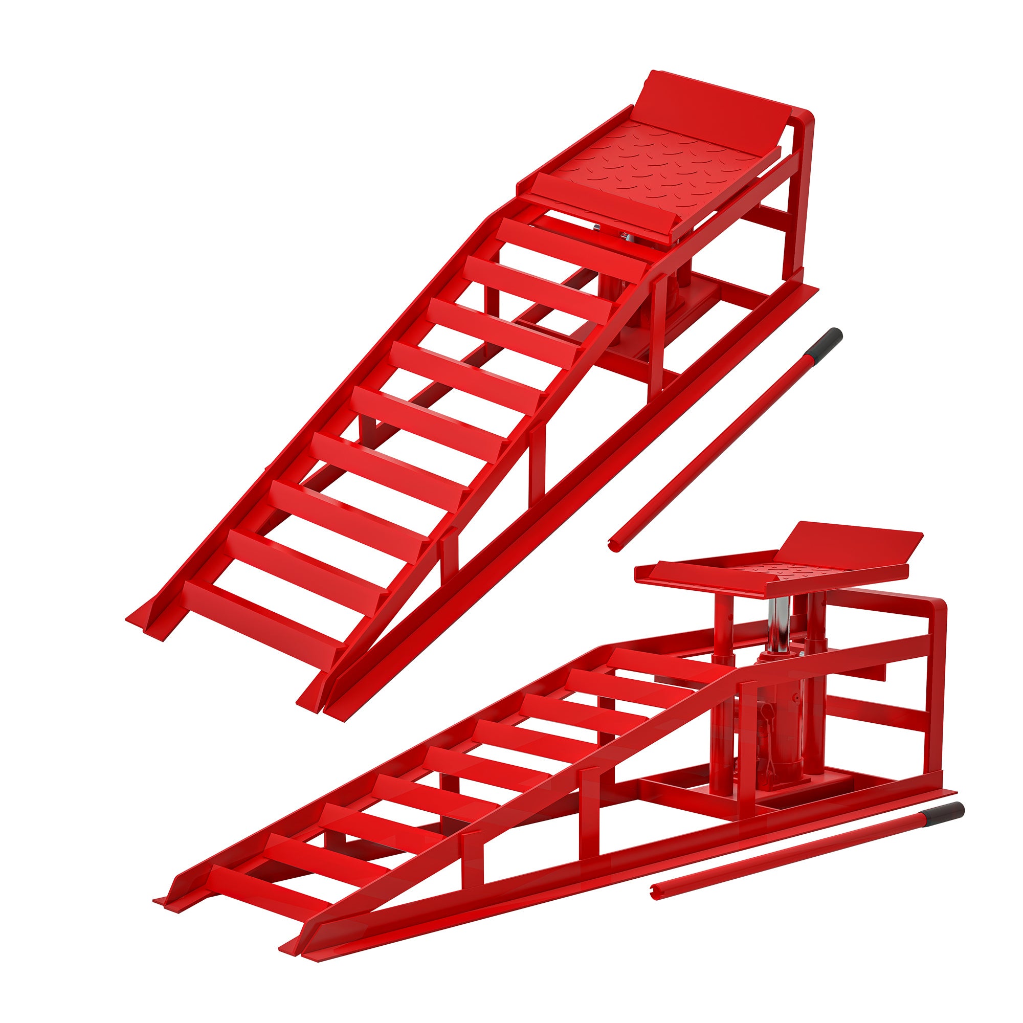 2 Pack Hydraulic 5 Tonne Hydraulic Vehicle Service Ramps