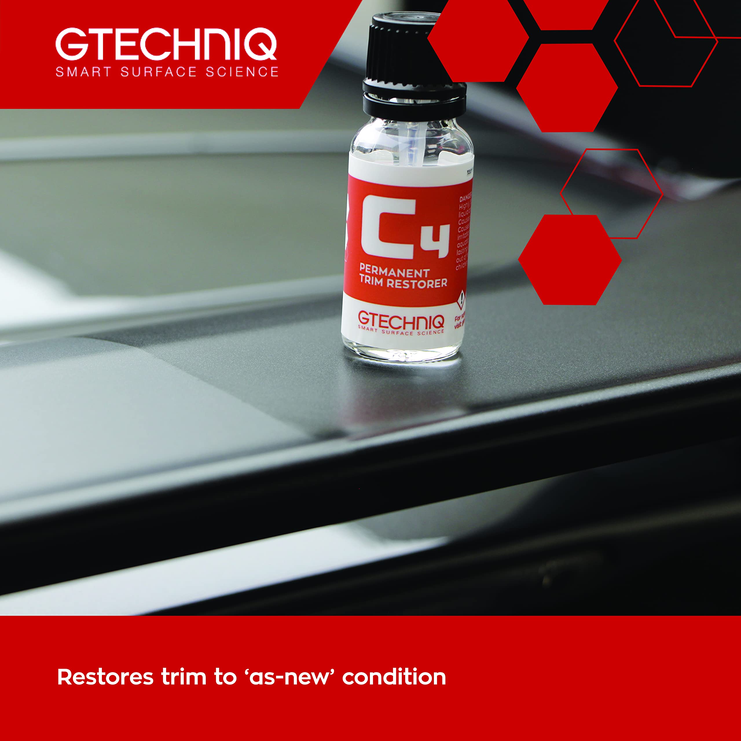 Gtechniq C4 Permanent Trim Restorer 30ml - 2 Year Protection