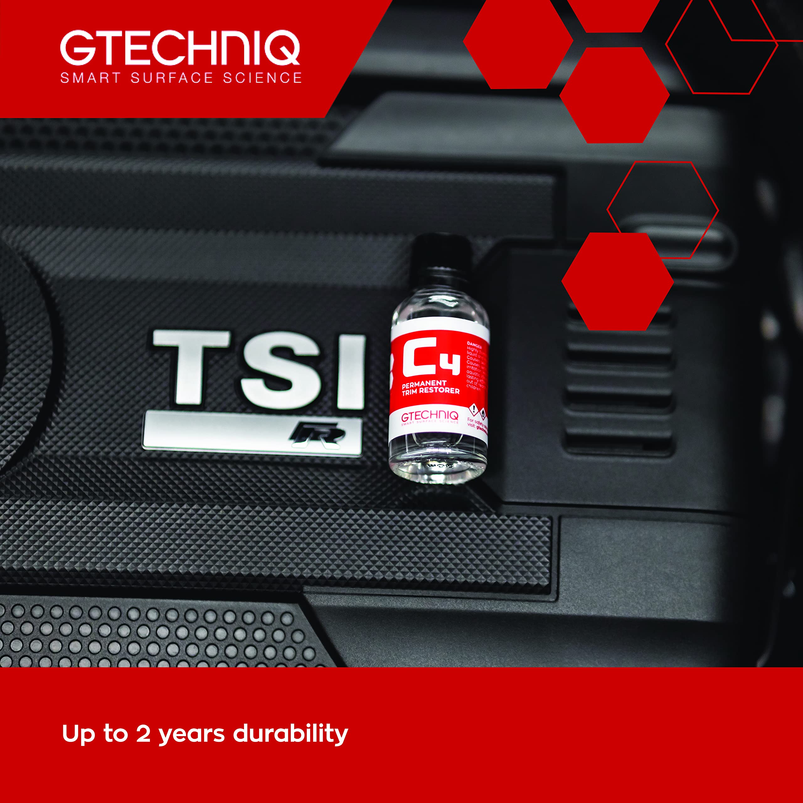 Gtechniq C4 Permanent Trim Restorer 30ml - 2 Year Protection