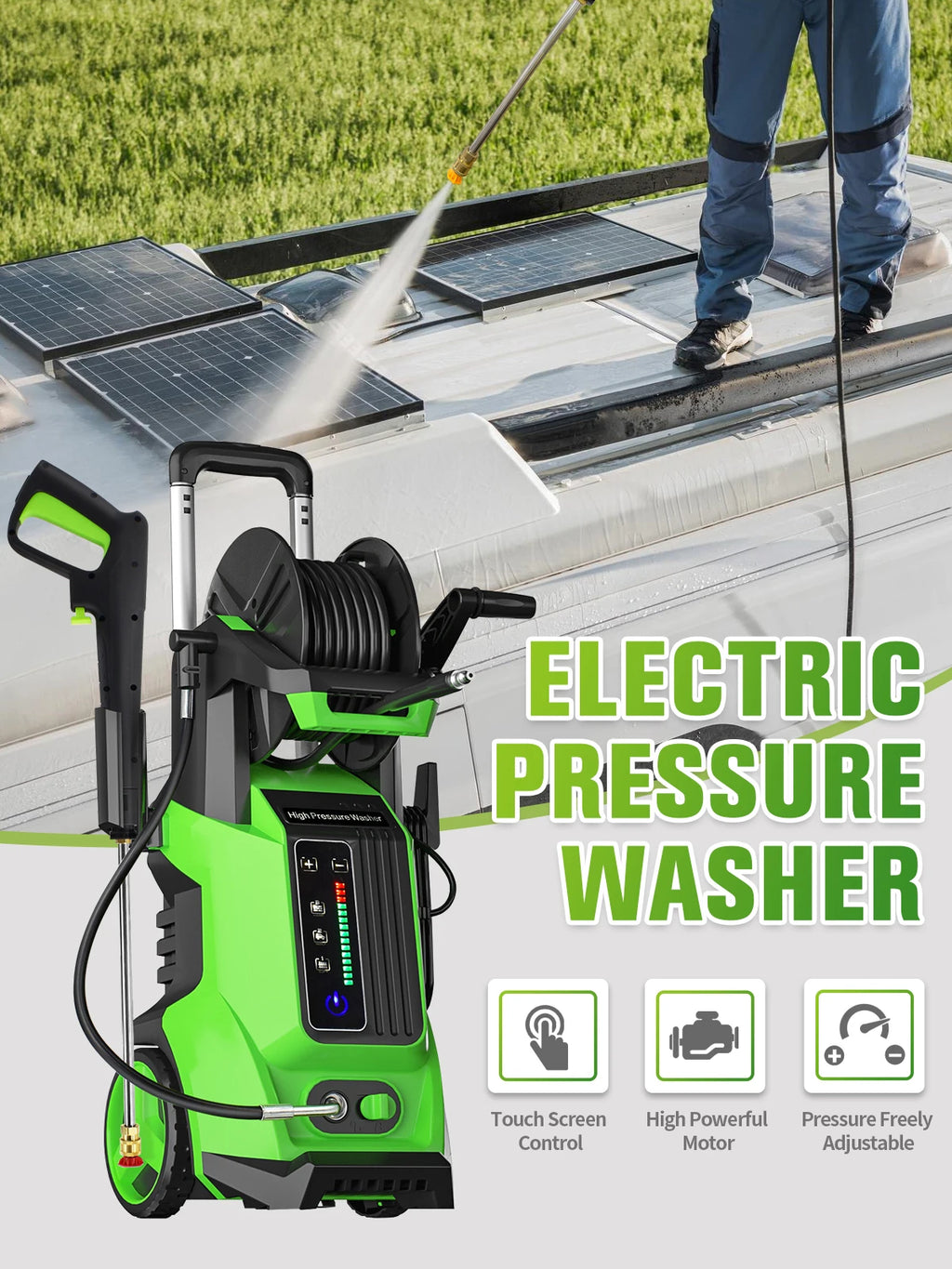 Electric Pressure Washer 5000PSI 3.5GPM with Touch Screen