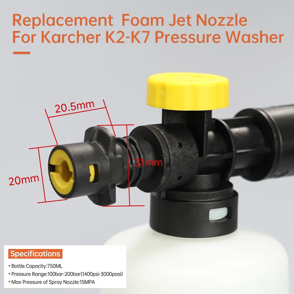Foam Cannon Spray Gun 750ml for Karcher K2 - K7 Series