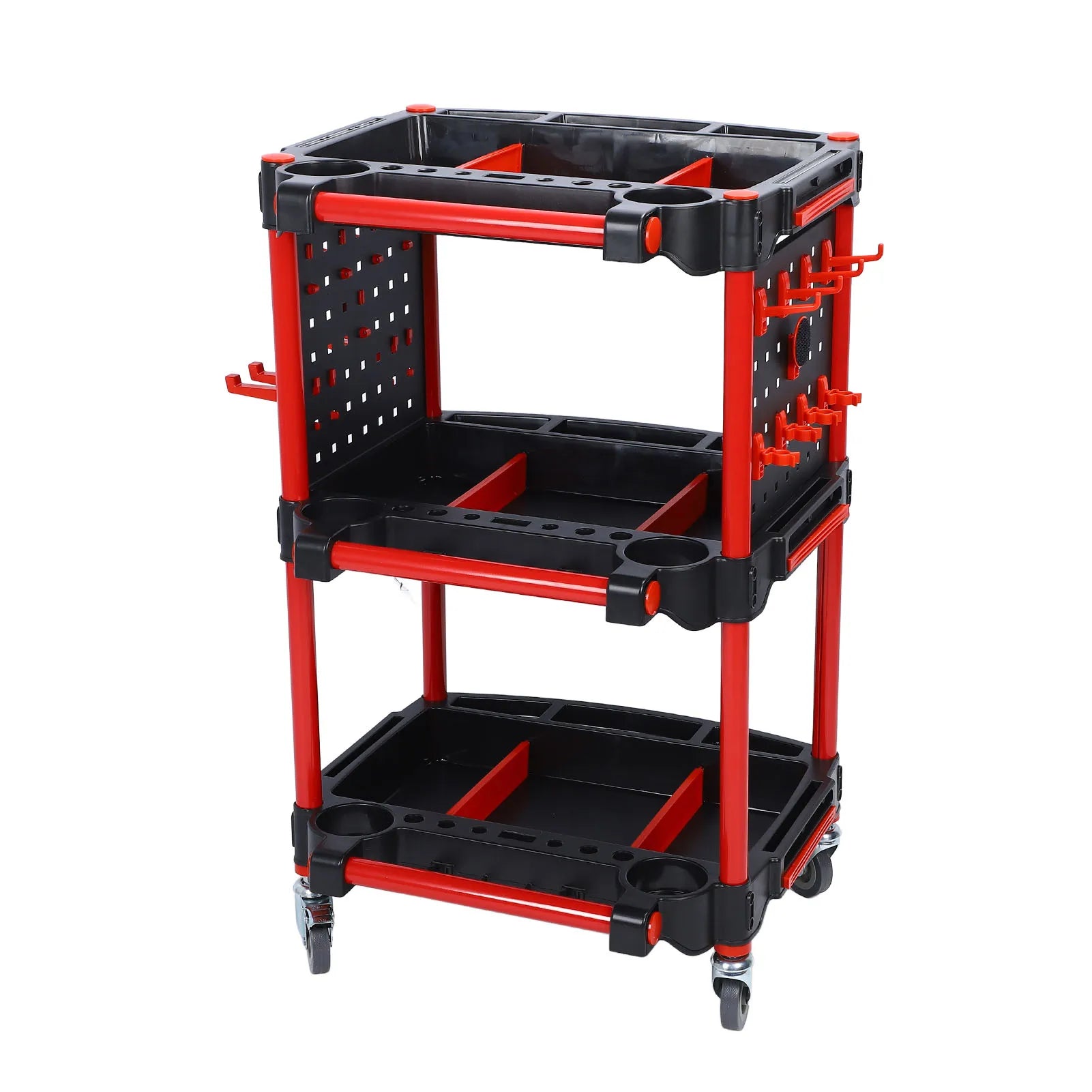 Auto Detailing & Service 3 Tier Metal Pull Trolley