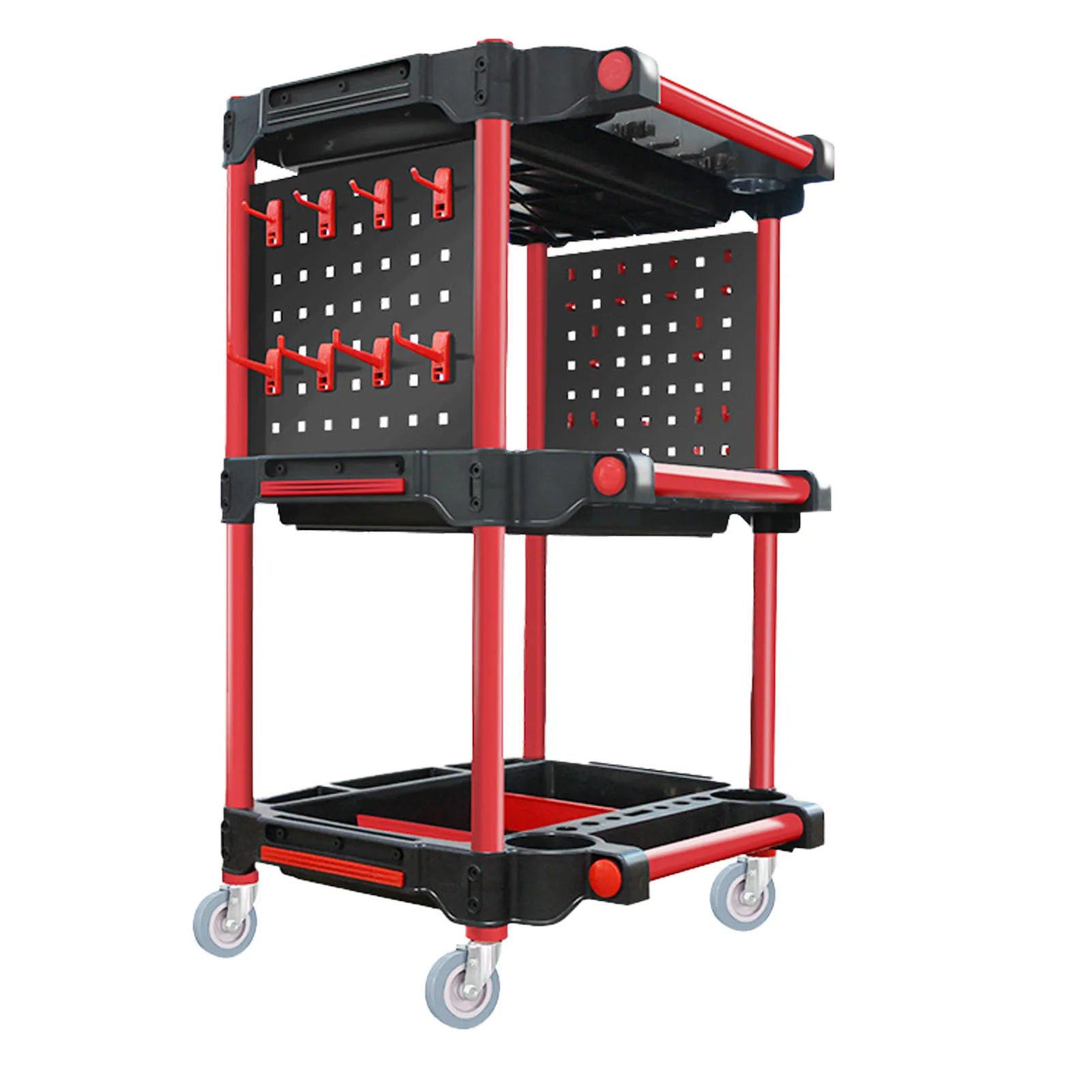 Auto Detailing & Service 3 Tier Metal Pull Trolley