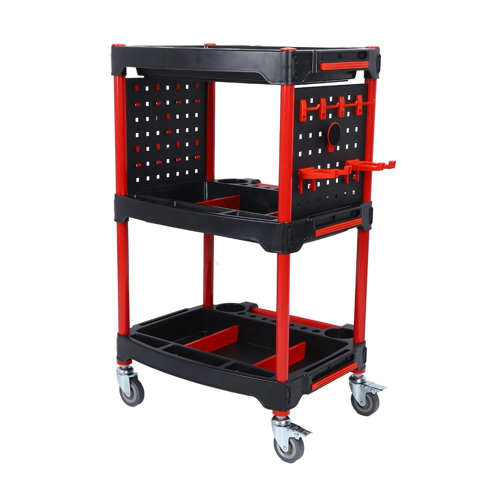 Auto Detailing & Service 3 Tier Metal Pull Trolley