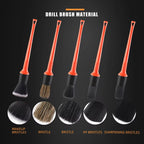 SPTA 5 Piece Car Detailing Bristle Brush Set