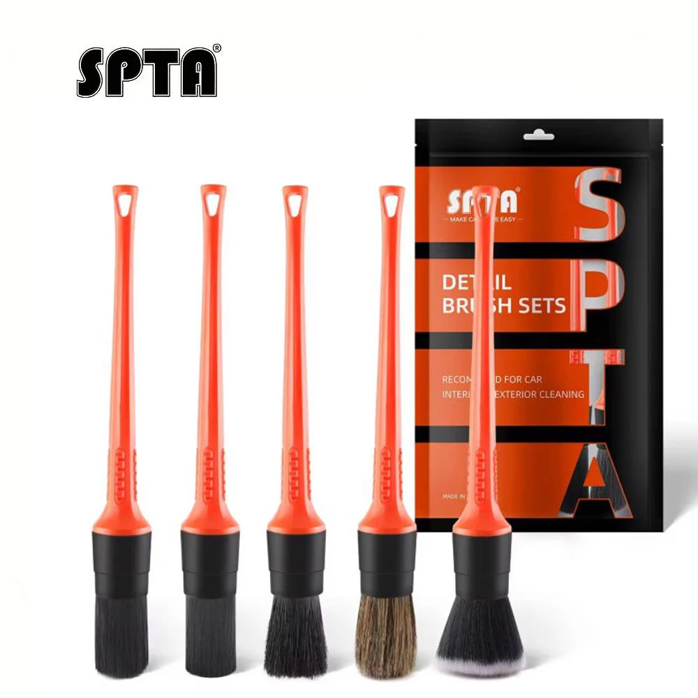 SPTA 5 Piece Car Detailing Bristle Brush Set