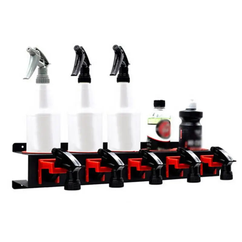 10 Hole Wall Mounted Spray Bottle Holder Rack