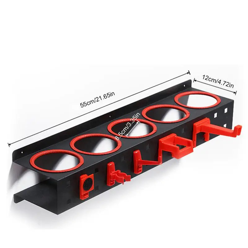 10 Hole Wall Mounted Spray Bottle Holder Rack
