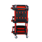 Auto Detailing & Service 3 Tier Metal Pull Trolley