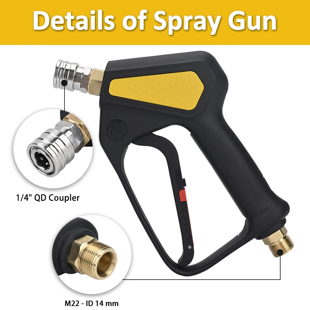 High Pressure 1/4" Quick Connector Gun