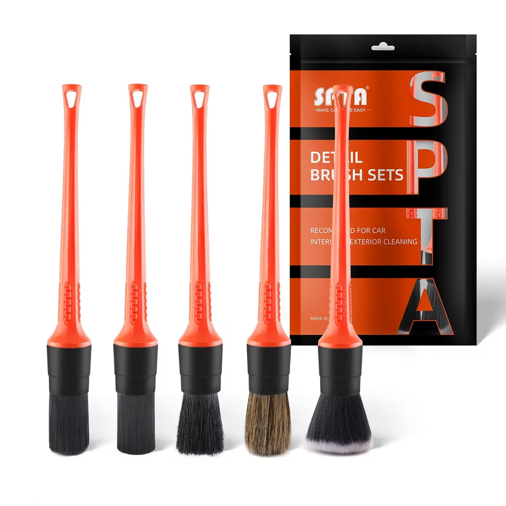 SPTA 5 Piece Car Detailing Bristle Brush Set