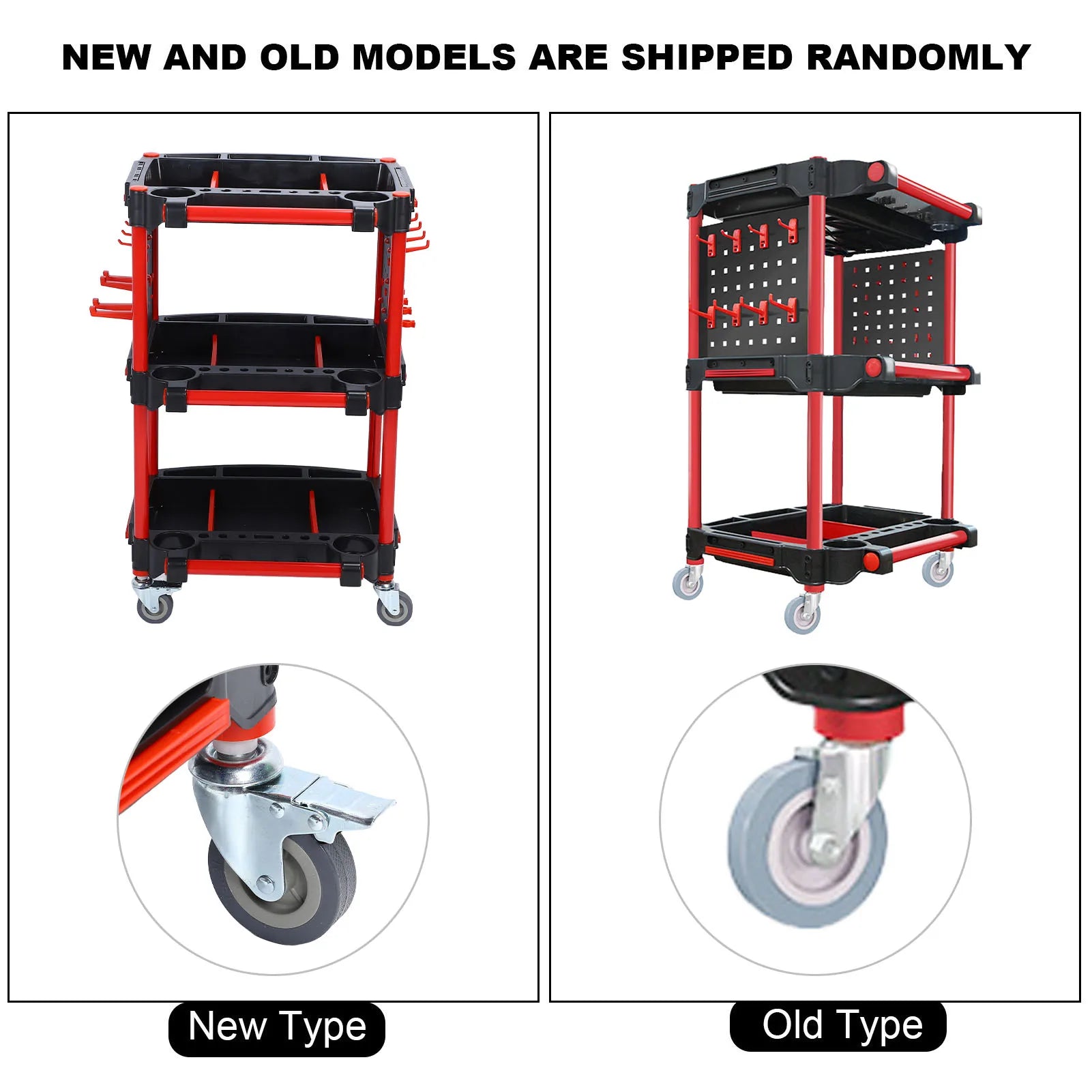 Auto Detailing & Service 3 Tier Metal Pull Trolley