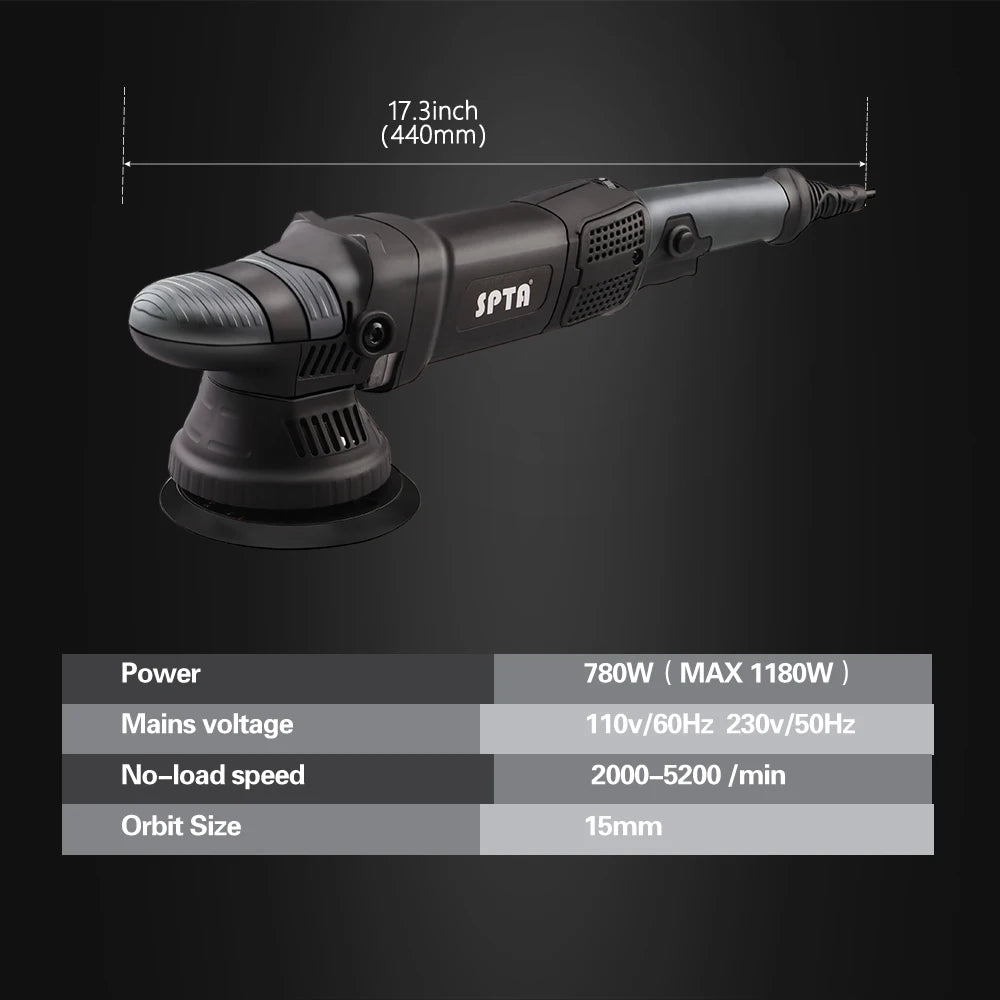 SPTA 5inch 780W 15mm Dual Action Orbit Polisher