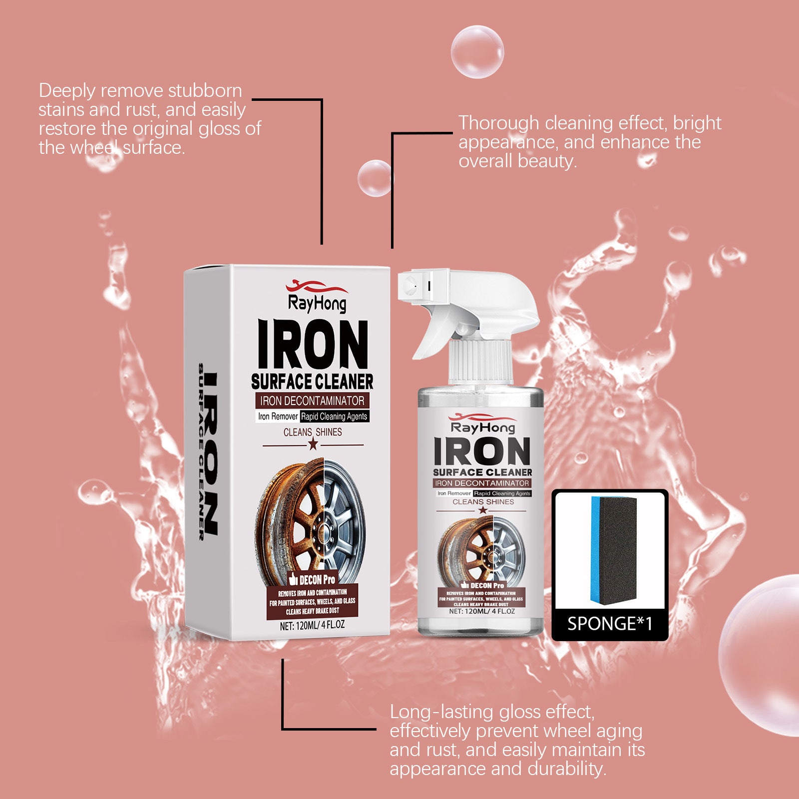 Car Wheel Hub Rust Removing Cleanser