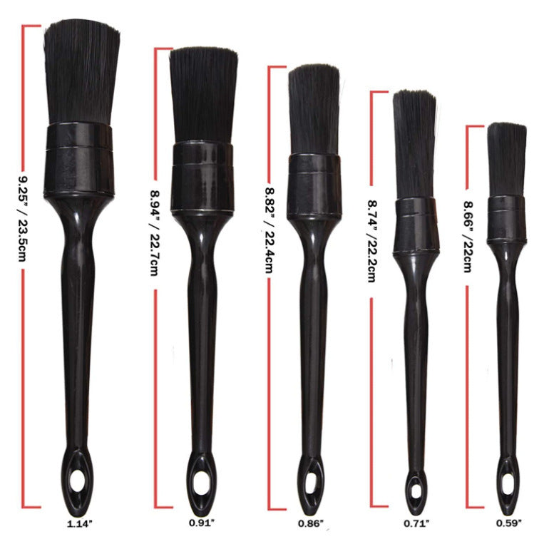 Car Exterior & Interior Detail Brush 5-piece Set